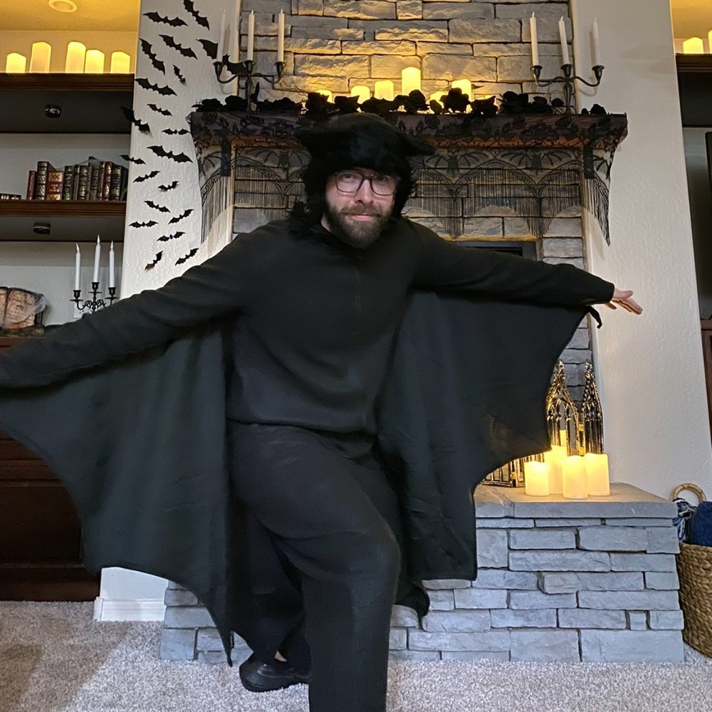 Men’s Black Bat Halloween Costume - M